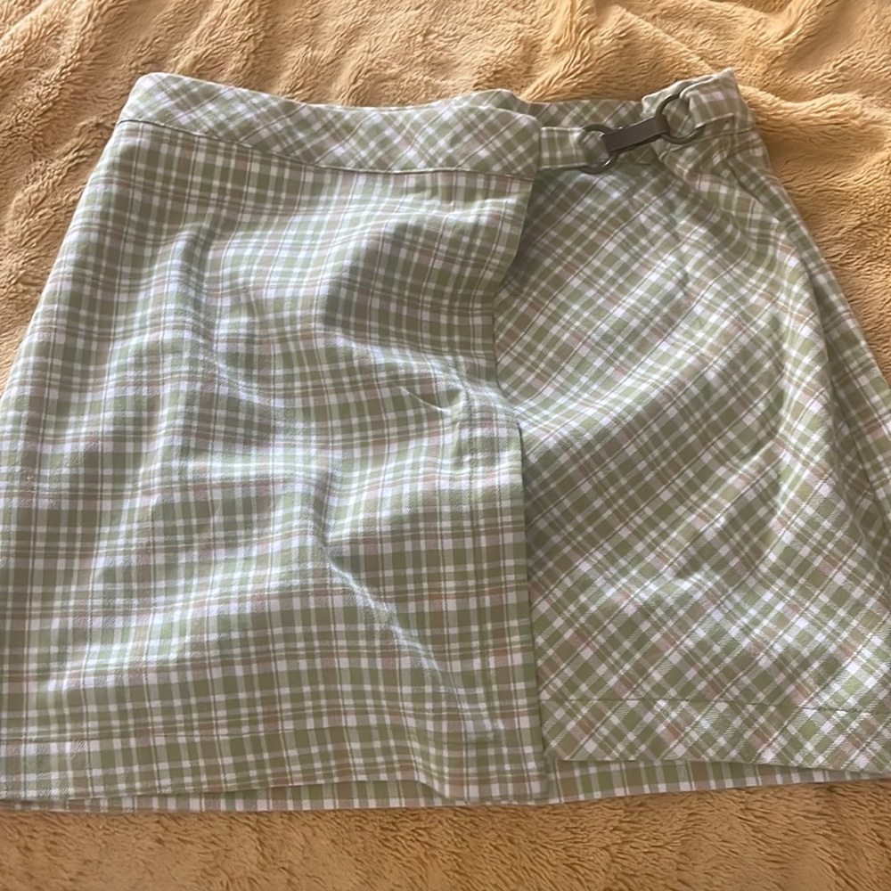 Urban Outfitters Green Plaid Skirt